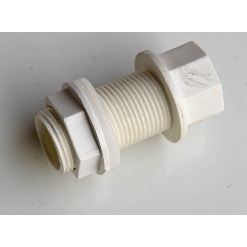 White overflow tank connector